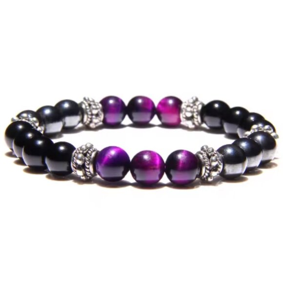 Magnetic Bracelet,Gemstone Beads,Hematite Bracelet,Magnetic and Stone Bracelet - Picture 1 of 1